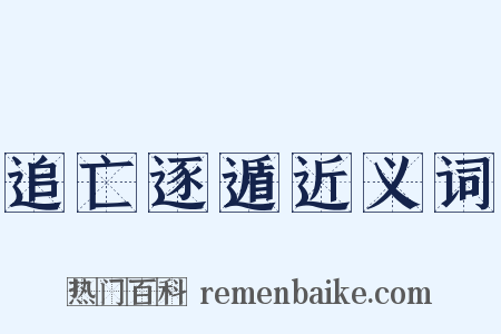 追亡逐遁近义词是什么意思的图片